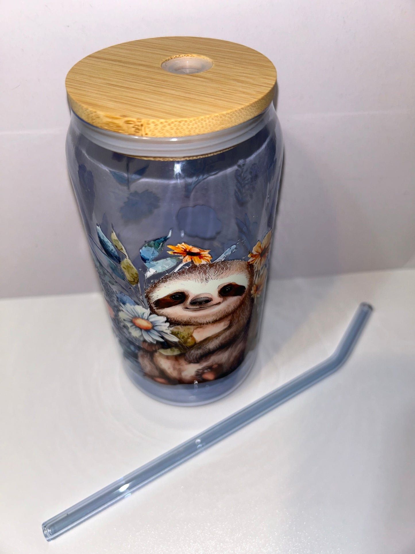 Sloth glass cup