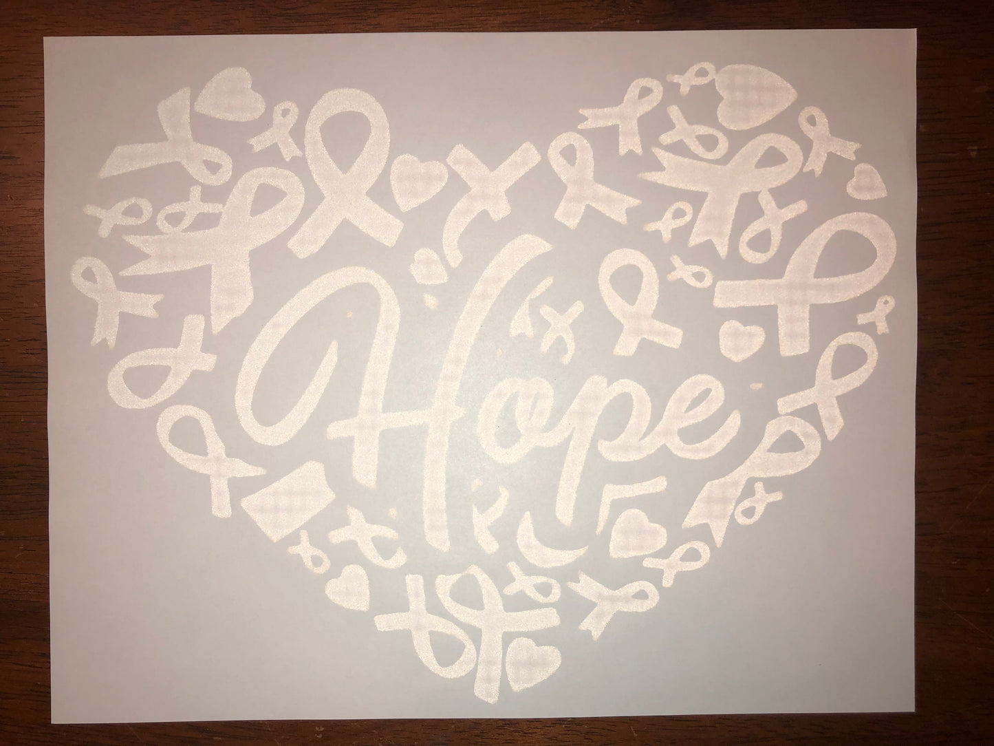 Hope cancer awareness screen transfer t-shirt
